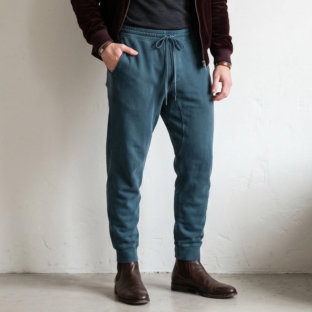 Tom Ford Sweatpants Mens 54 Blue Cotton Drawstring‎ Jogger Pants Luxury Italy